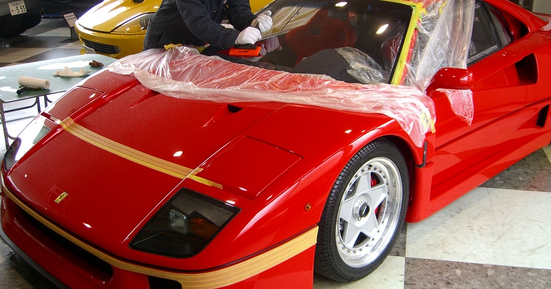 Ferrari　F40：ガラスプロテクターフィルム施工　