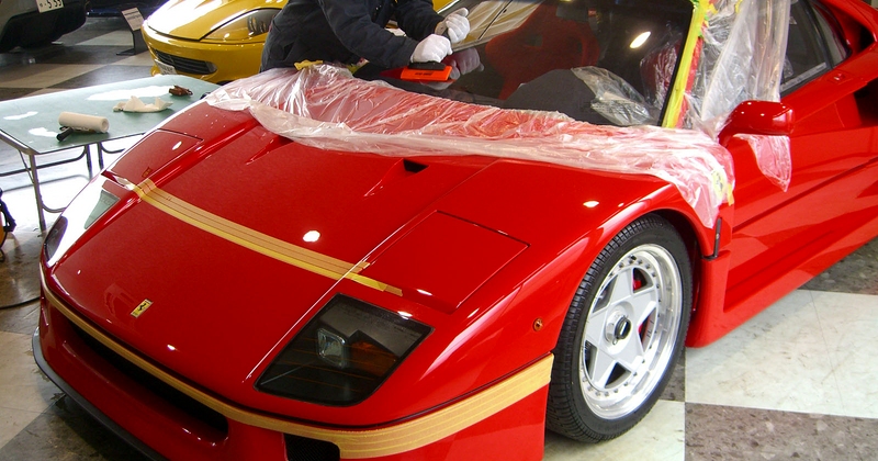 Ferrari　F40：ガラスプロテクターフィルム施工　