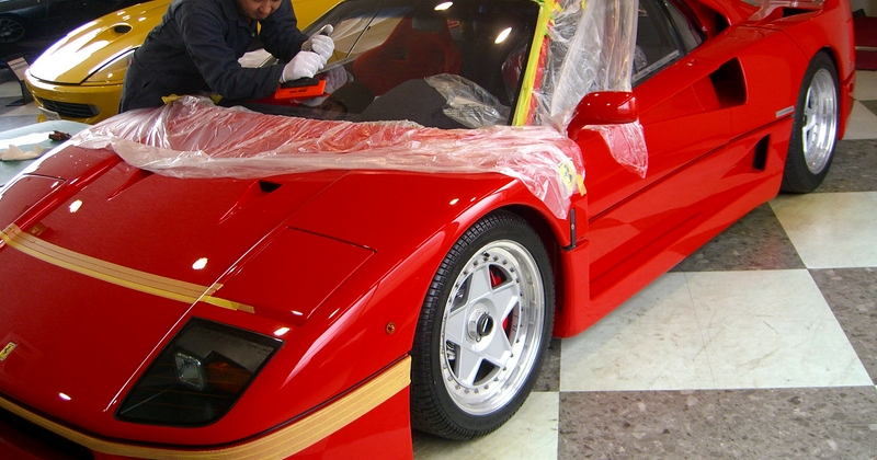 Ferrari　F40：ガラスプロテクターフィルム施工　