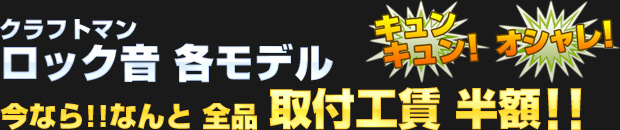 クラフトマン ロック音 各モデル全品 取り付け工賃 半額!!