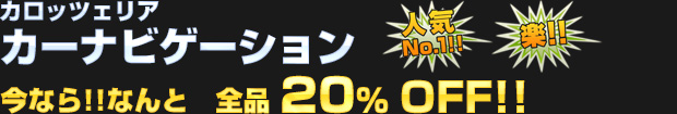 カロッツェリア カーナビゲーション 全品 20%OFF!!